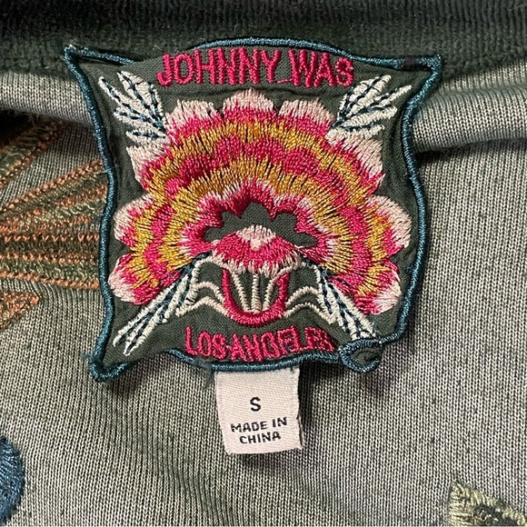 JOHNNY WAS Bianca Velour Mock Neck Sweatshirt in Jug - Picture 5 of 6